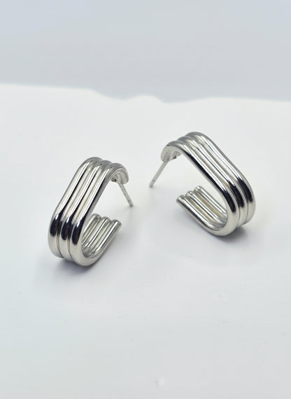 Arete Semi Candonga Plateado ATP1