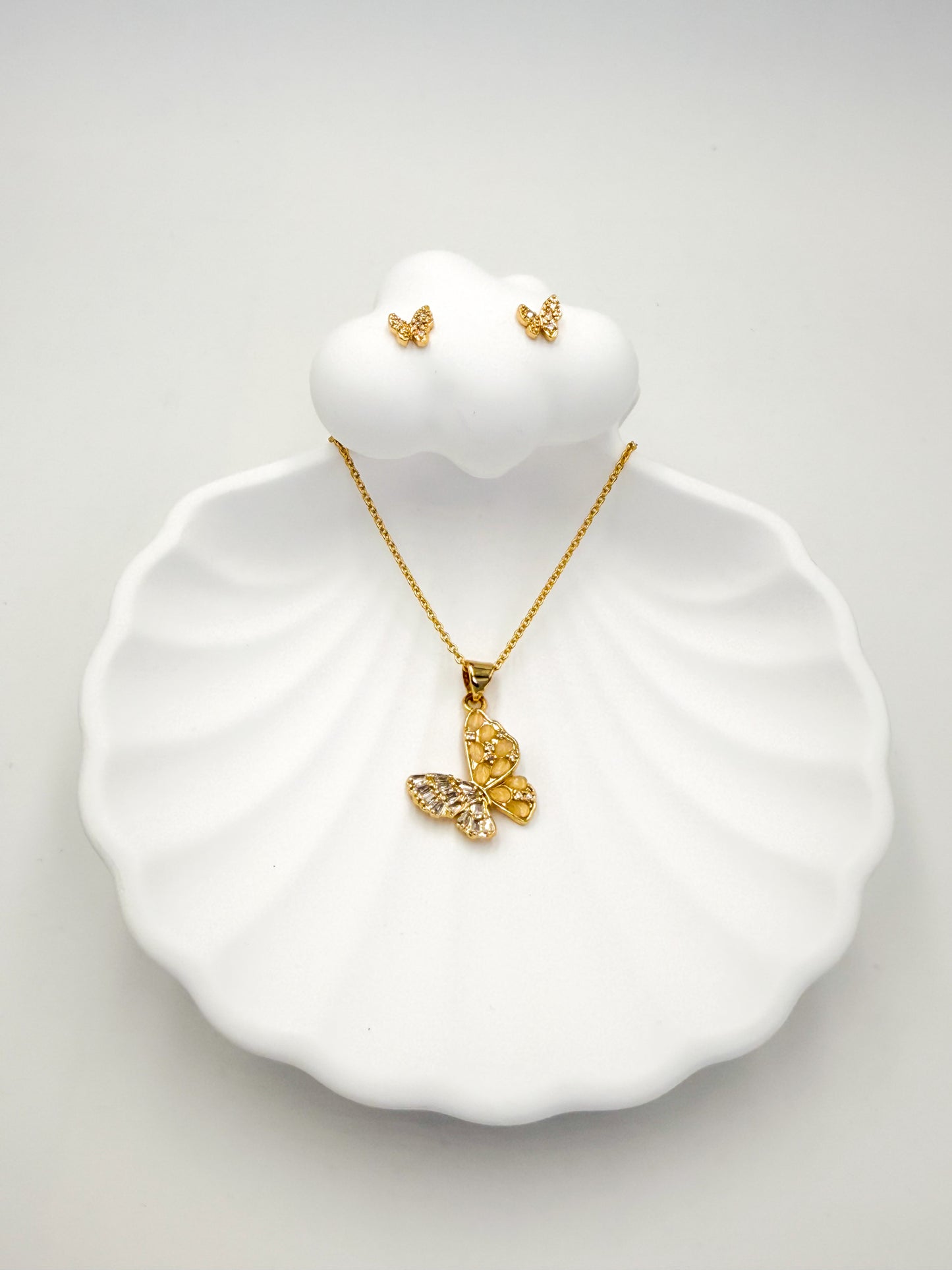 Collar Dorado con Aretes CDA6