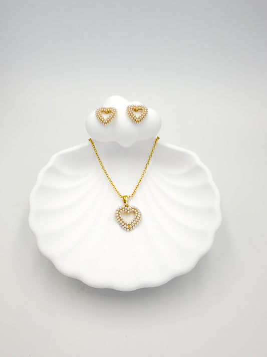 Collar Dorado con Aretes CDA7