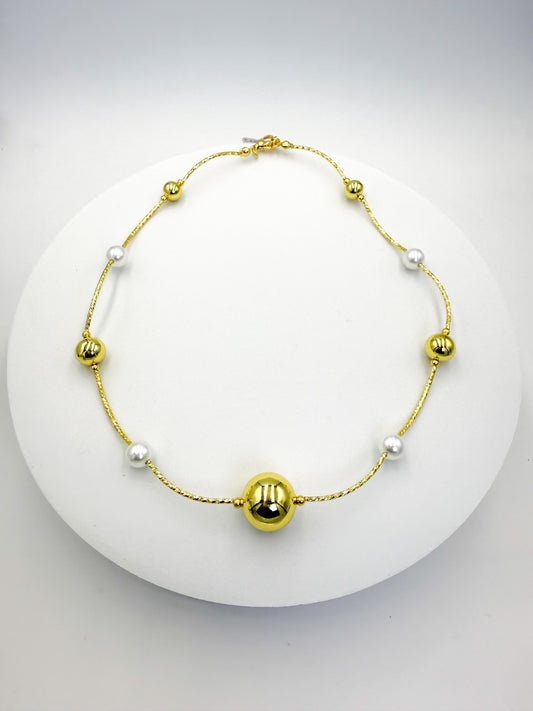 Collar Dorado sin Aretes CDS3