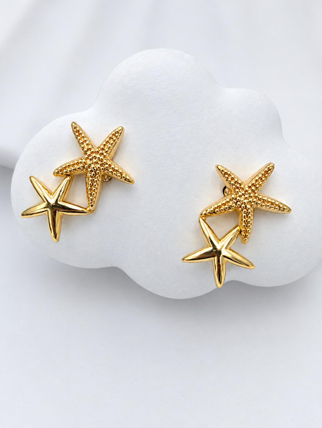 Collar Dorado Con Aretes 10