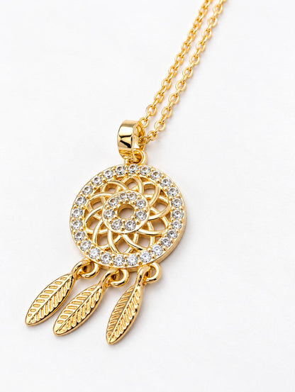 Collar Dorado Con Aretes CDA13