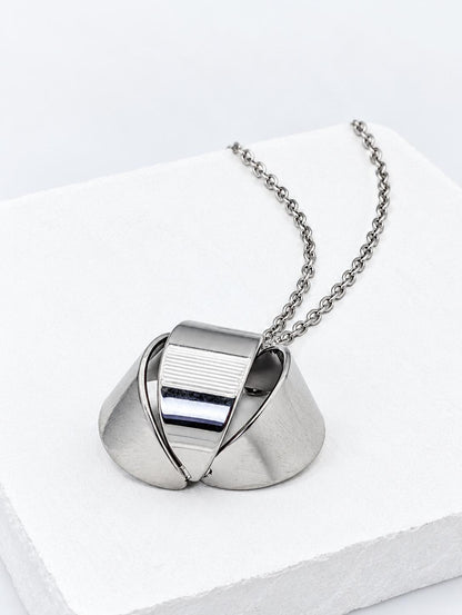 Collar Plateado Con Aretes CPA1