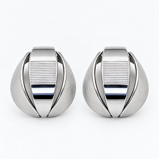 Collar Plateado Con Aretes CPA1