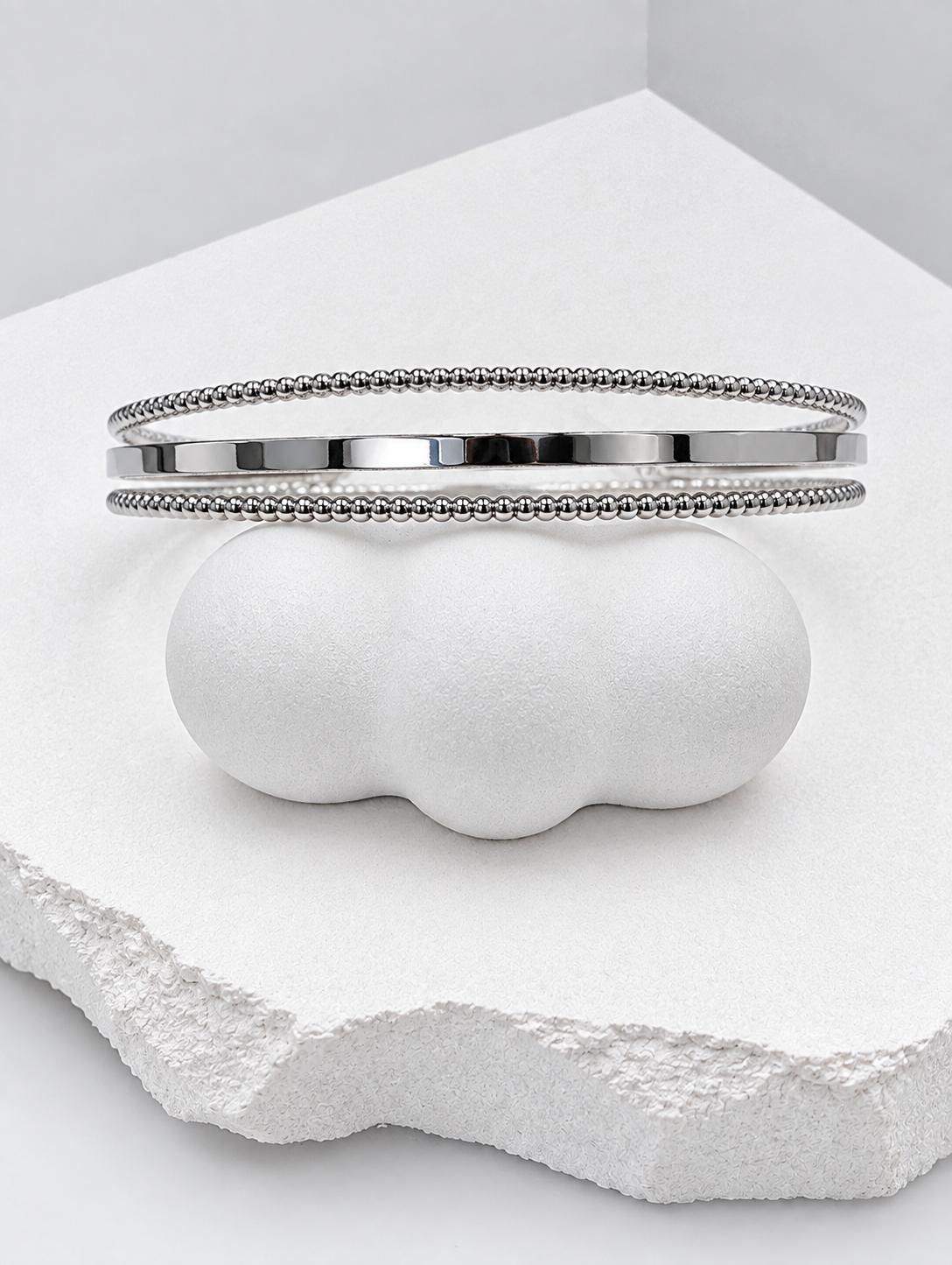 Pulsera Brazalete Plateado PBP4