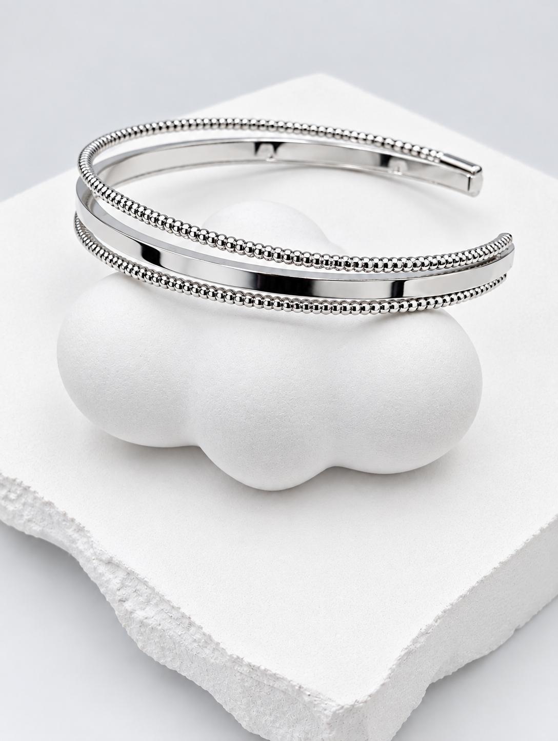 Pulsera Brazalete Plateado PBP4