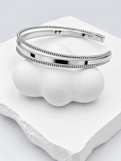 Pulsera Brazalete Plateado PBP4
