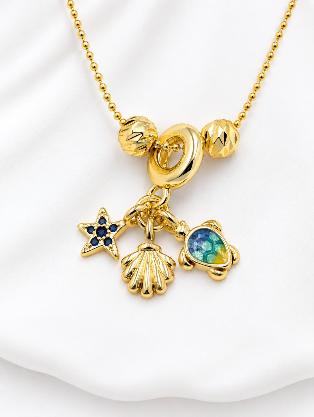 Collar Dorado Aretes CDA1