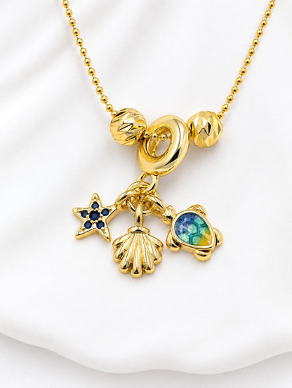 Collar Dorado Aretes CDA1