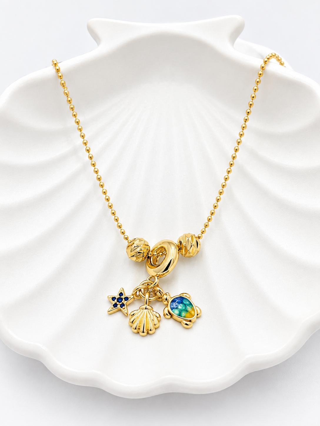 Collar Dorado Aretes CDA1