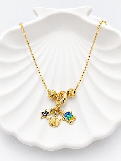 Collar Dorado Aretes CDA1